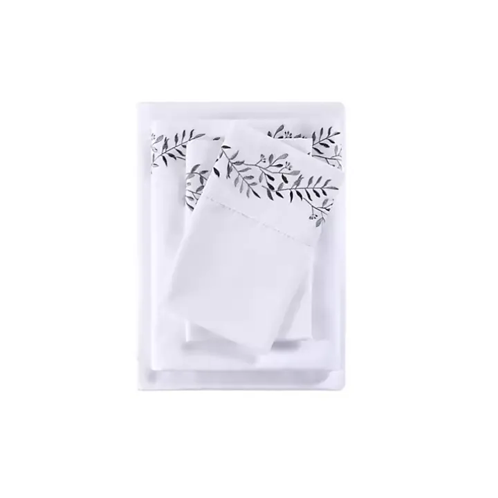 Leafy Vine Hem Microfiber 4-pc. Full Sheet Set
