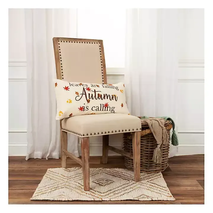 Leaves are Falling Autumn is Calling Lumbar Pillow
