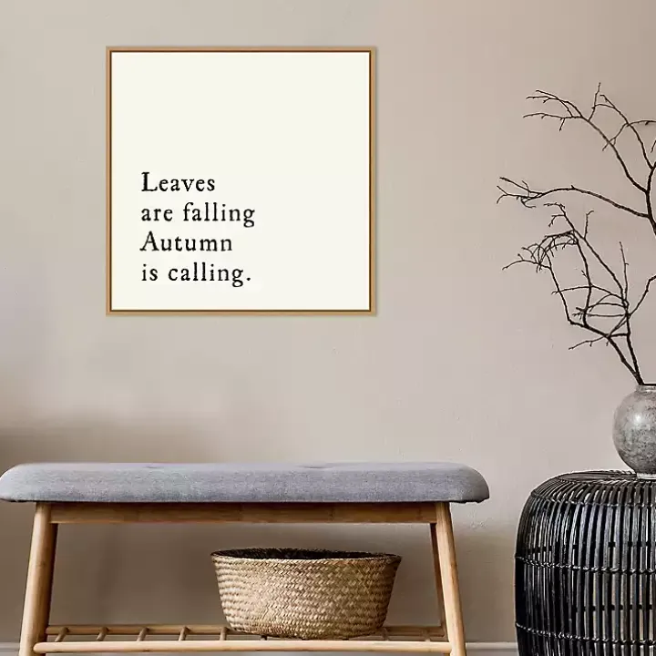 Leaves Are Falling Poem Framed Wall Art