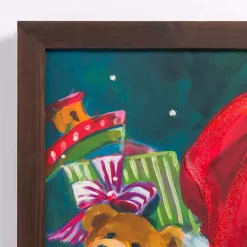 LED Believe Holly Framed Art Print