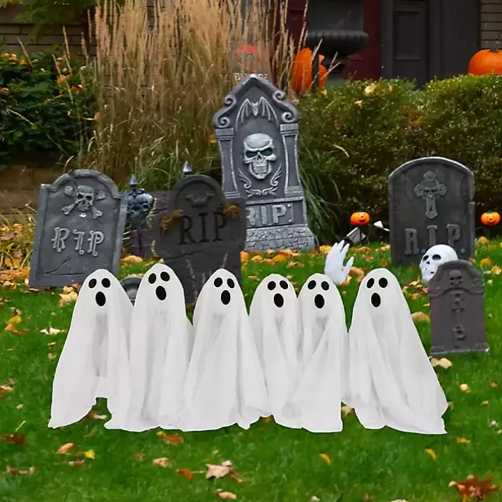 LED Ghost Lawn Stakes, Set of 6