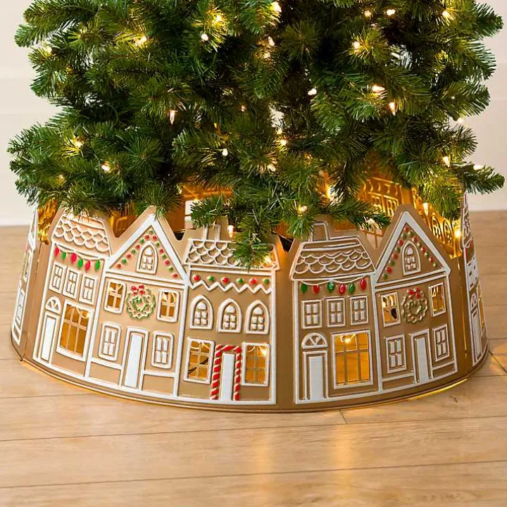 LED Gingerbread Christmas Tree Collar, 26 in.