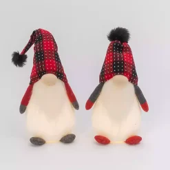 LED Plush Gnome Christmas Decorations, Set of 2