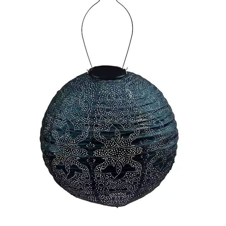 LED Round Dark Blue II Outdoor Hanging Lantern