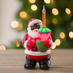 LED Santa with Bubble Light Figurine