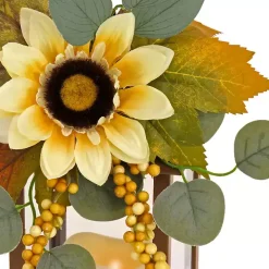 LED Sunflower and Eucalyptus Lantern