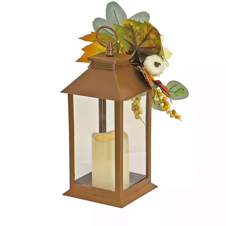 LED Sunflower and Eucalyptus Lantern