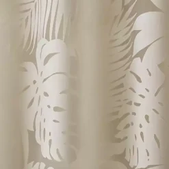 Leilani Tan Palm Leaf Curtain Panel, 63 in.