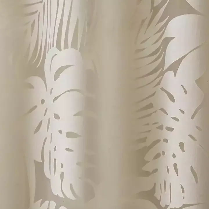 Leilani Tan Palm Leaf Curtain Panel, 63 in.