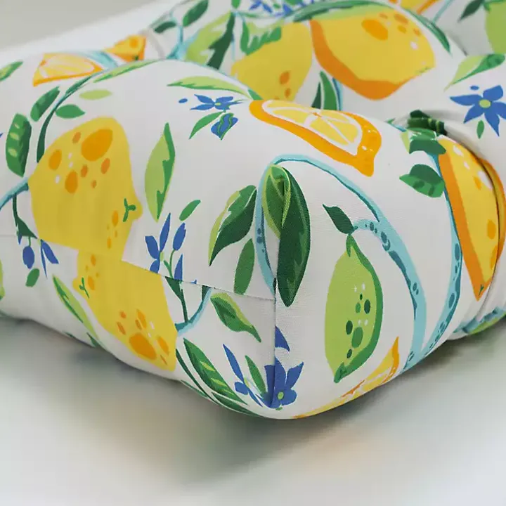 Lemon Tree Tufted Outdoor Settee Cushion, 44 in.