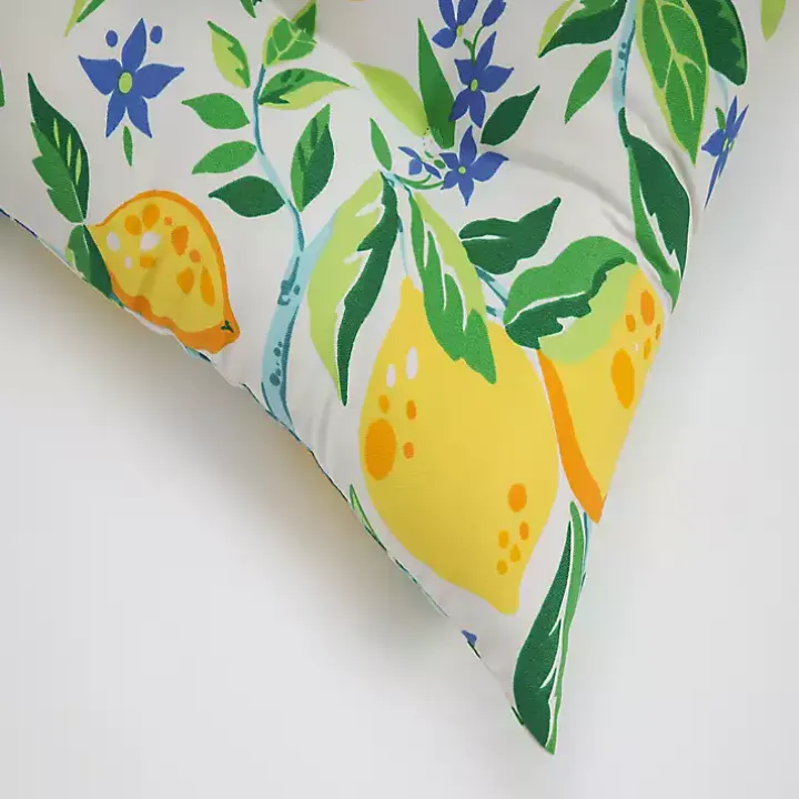Lemon Tree Tufted Outdoor Seat Cushions, Set of 2