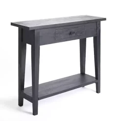 Leo Black Wood Console Table