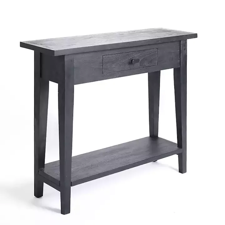 Leo Black Wood Console Table