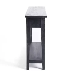Leo Black Wood Console Table