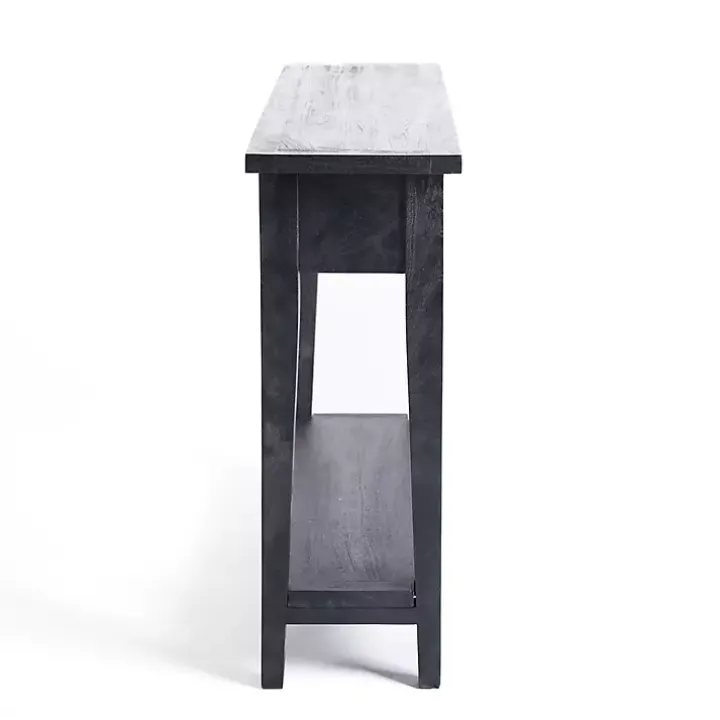 Leo Black Wood Console Table