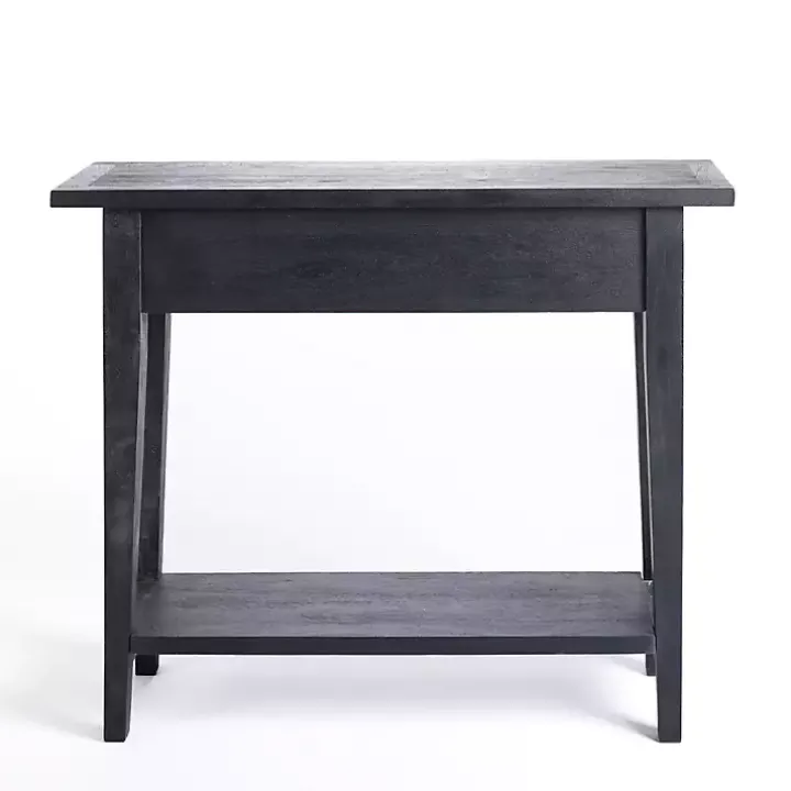 Leo Black Wood Console Table