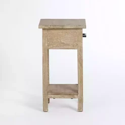 Leo Natural Wood Accent Table