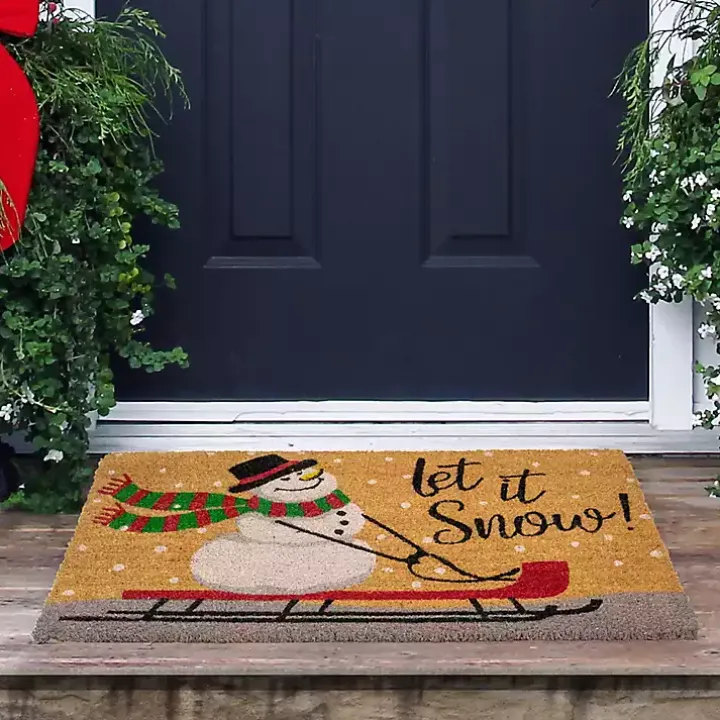 Let It Snow Festive Christmas Doormat