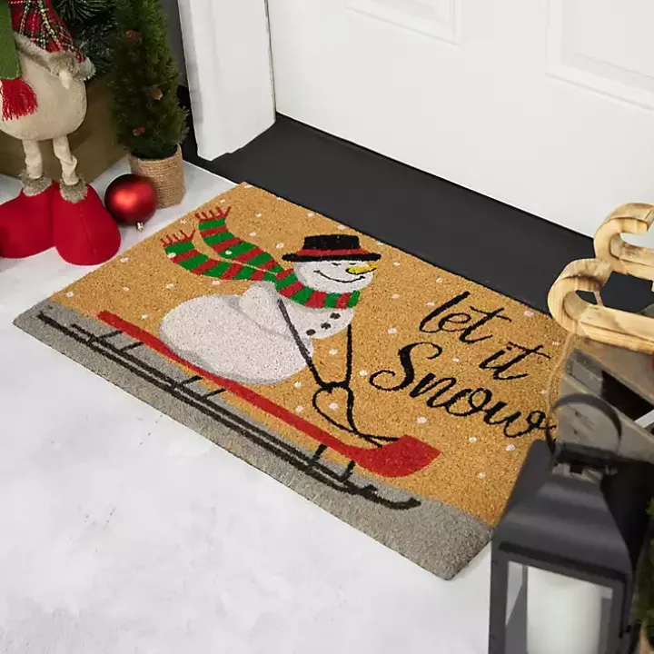 Let It Snow Festive Christmas Doormat