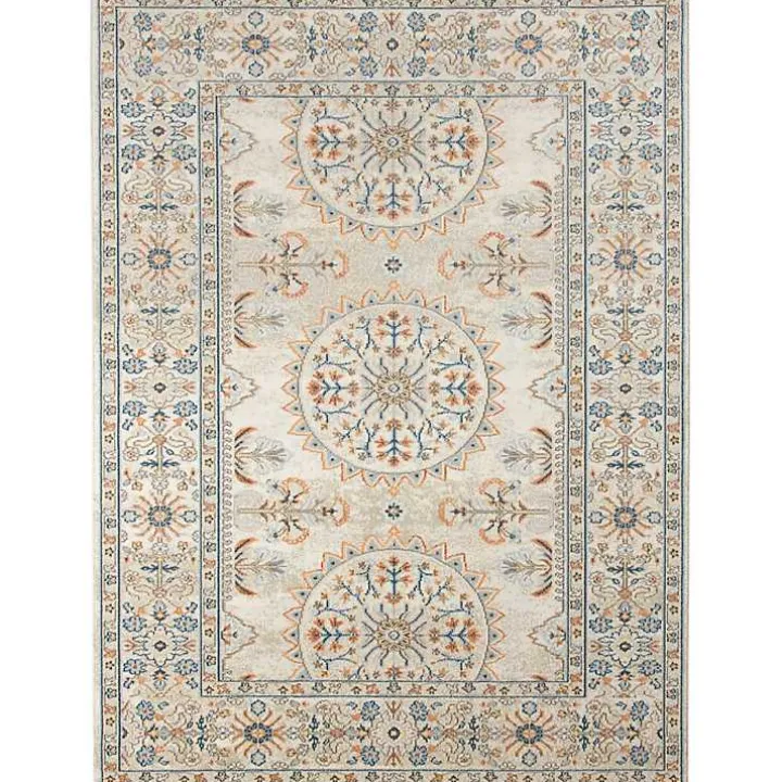 Light Beige Bohemian Area Rug, 7x9