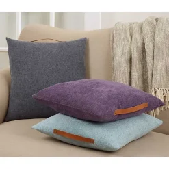 Light Blue Chenille Handle Pillow