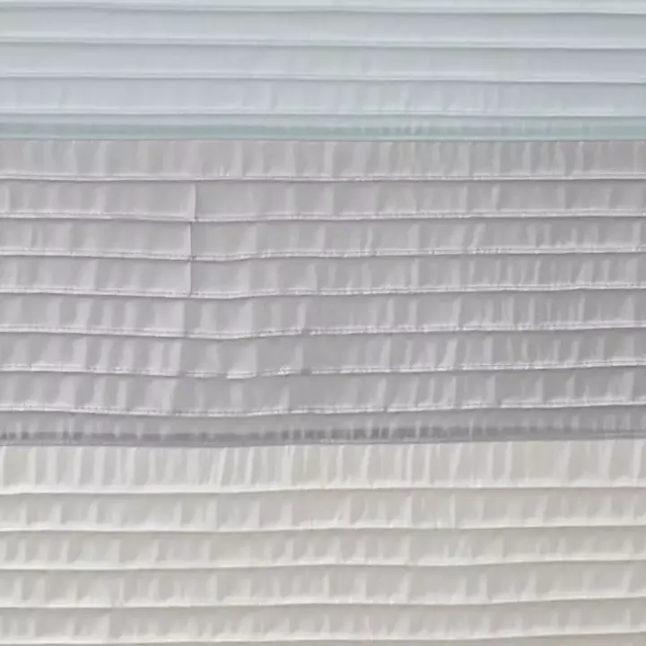 Light Blue Colorblock Silky Shower Curtain
