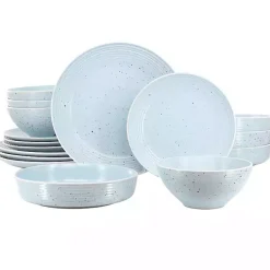 Light Blue Emilia Stoneware 16-pc. Dinnerware Set