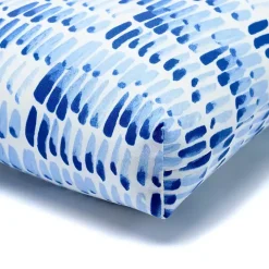 Light Blue Patterned Outdoor Chair Cushion