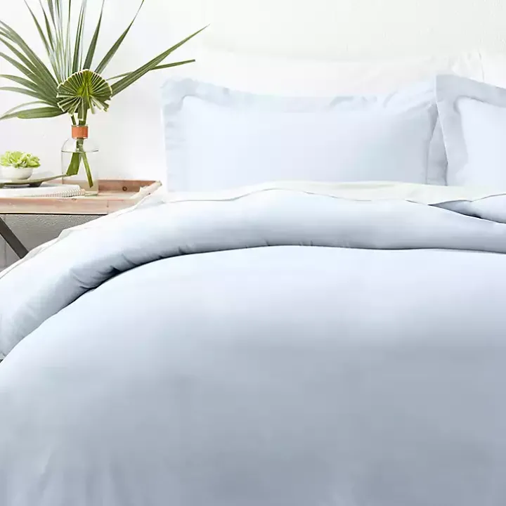 Light Blue Ultra Soft 3-pc. Queen Duvet Cover Set