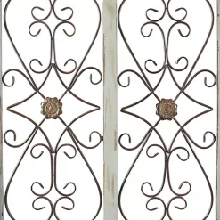 Light Blue Wood Arched Window Wall Plaque