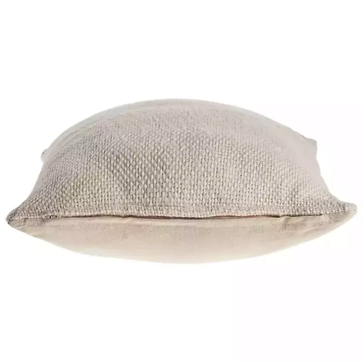 Light Cream Solid Accent Pillow