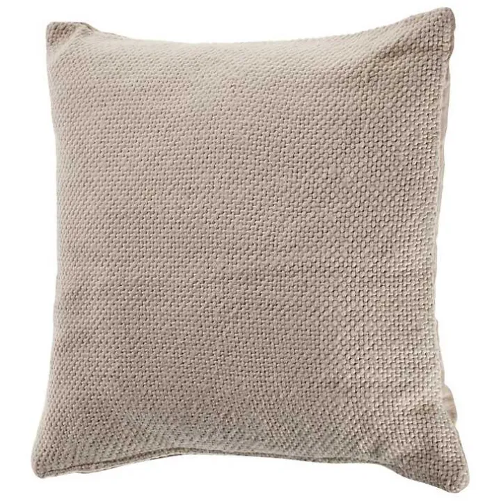 Light Cream Solid Accent Pillow