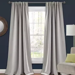 Light Gray Blackout Curtain Panel Set, 84 in.