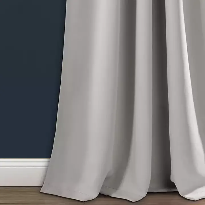 Light Gray Blackout Curtain Panel Set, 84 in.