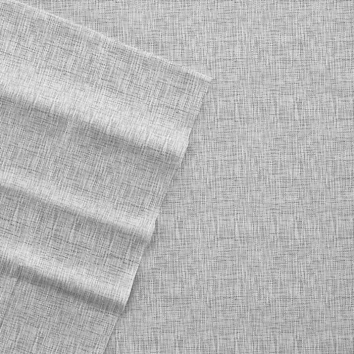 Light Gray Chambray 4-Pc. King Bed Sheet Set