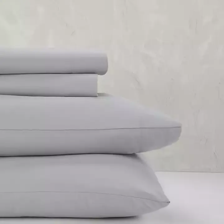 Light Gray Microfiber 4-pc. King Sheet Set