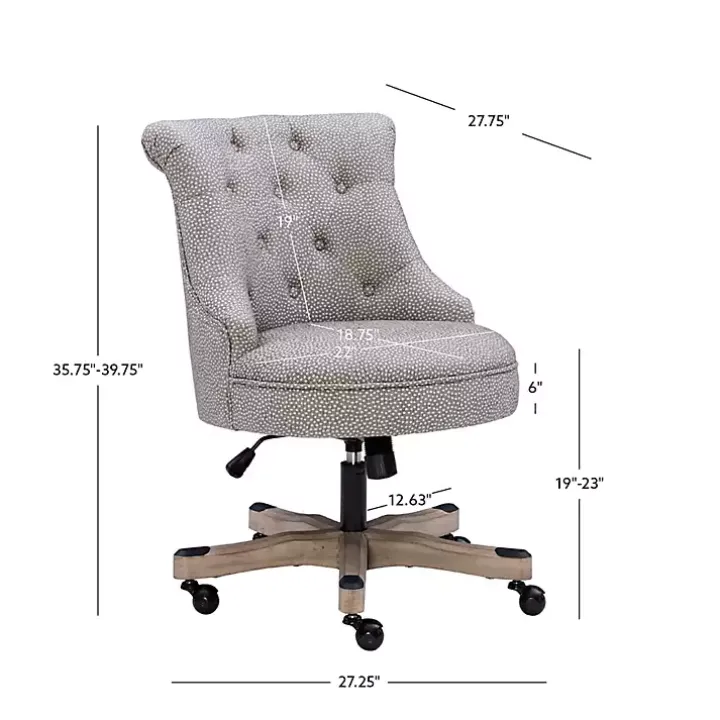 Light Gray Miller Tufted Office Chair