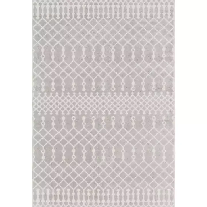 Light Gray Moroccan Washable Accent Rug, 2x4