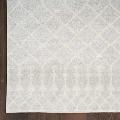 Light Gray Moroccan Washable Area Rug, 4x6