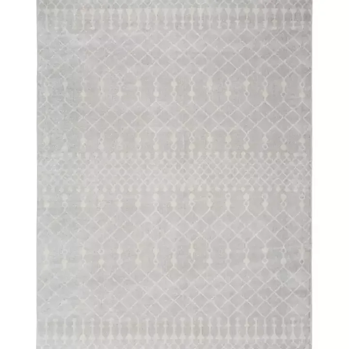 Light Gray Moroccan Washable Area Rug, 5x7