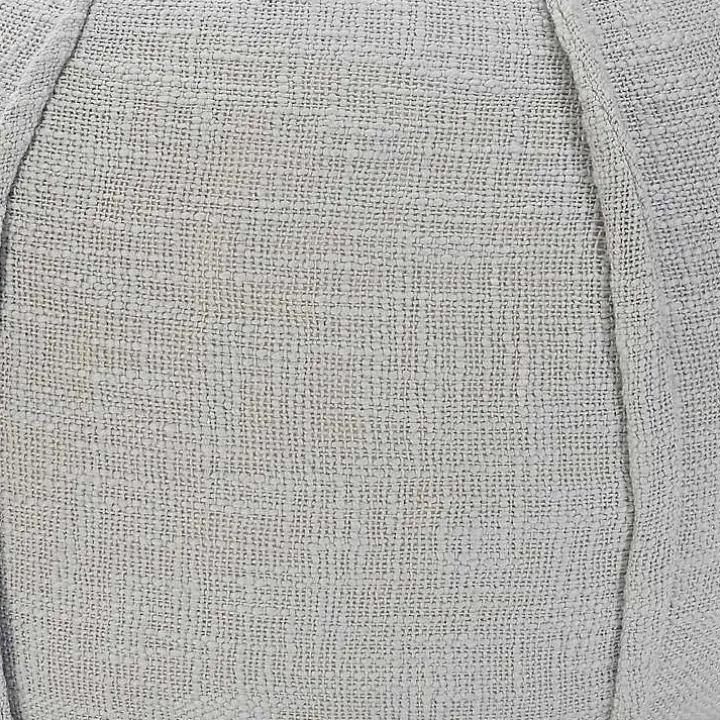 Light Gray Patchwork Cotton Pouf