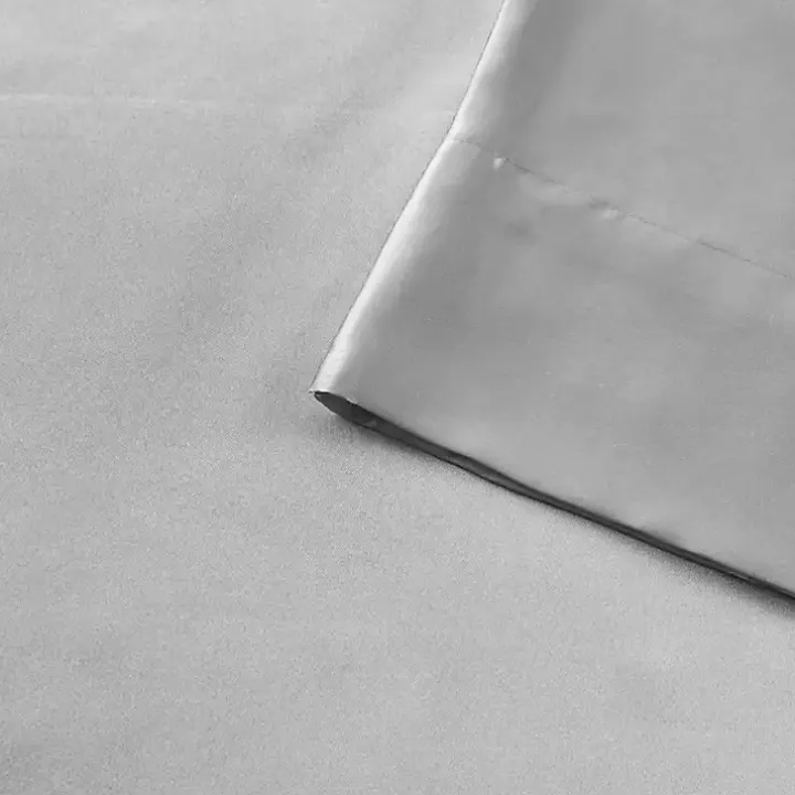 Light Gray Satin King 2-pc. Pillow Case Set