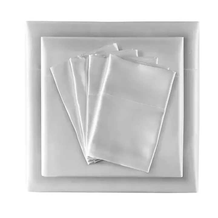 Light Gray Satin 6-pc. King Sheet Set