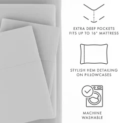 Light Gray Ultra Soft 3-pc. Twin XL Sheet Set