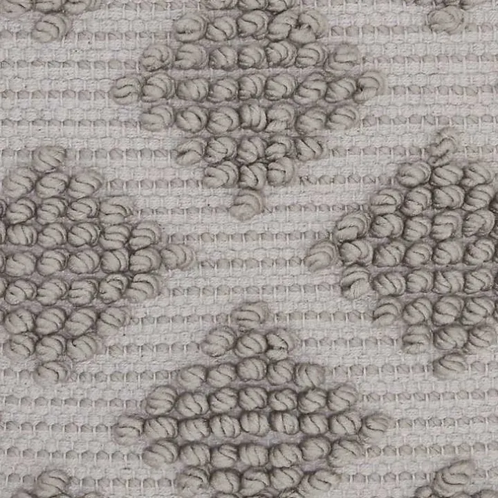 Light Gray Woven Diamond Pillow