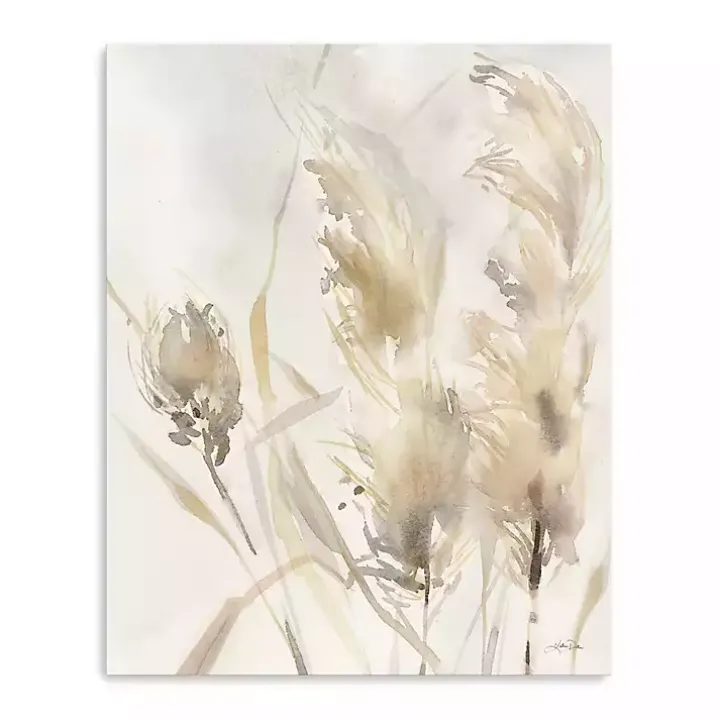 Light Pampas Grasses Canvas Art Print, 24x30 in.