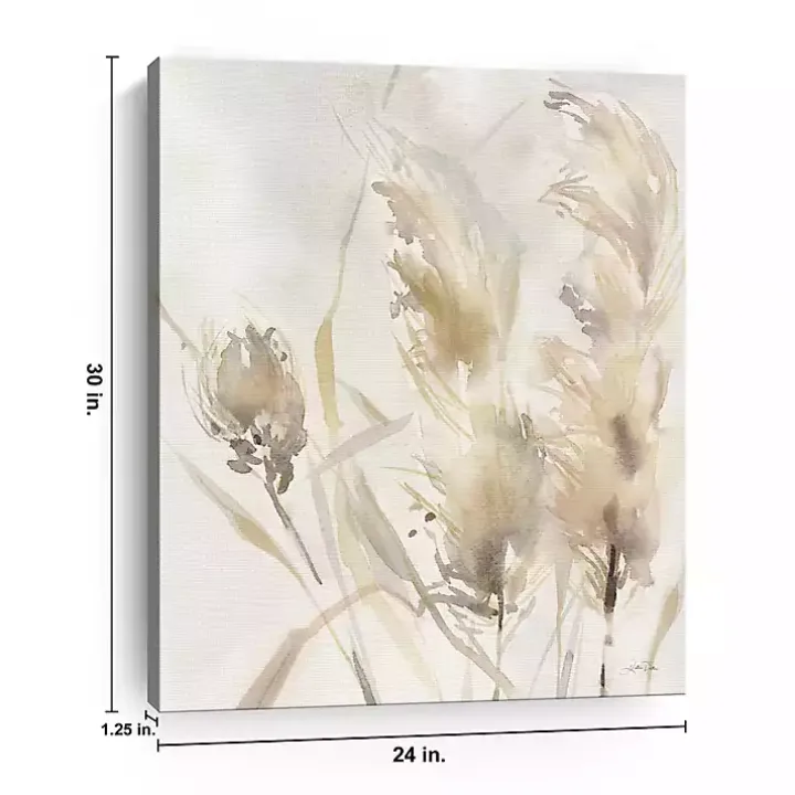 Light Pampas Grasses Canvas Art Print, 24x30 in.