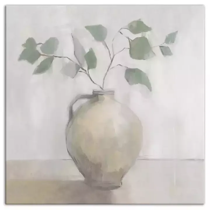 Light Vase Botanical Canvas Art Print