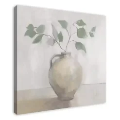 Light Vase Botanical Canvas Art Print