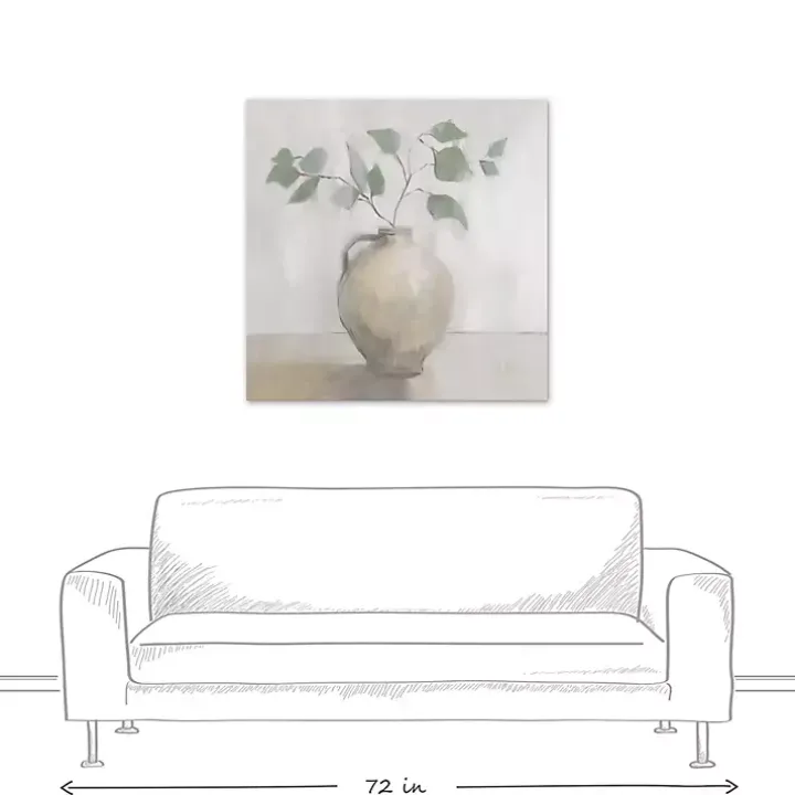 Light Vase Botanical Canvas Art Print